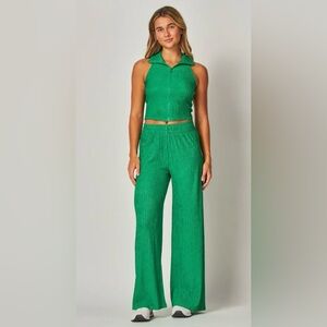 Emerald Sleeveless Wide Leg Jumpsuit